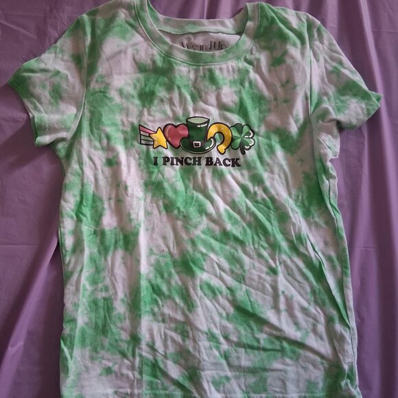 Wound Up St. Patrick's Day Tee Short Sleeve, S, Green - Picture 1 of 2